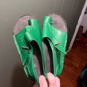 Green sandals